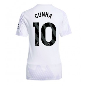 Manchester United Matheus Cunha #10 Udebanetrøje Dame 2025-26 Kortærmet